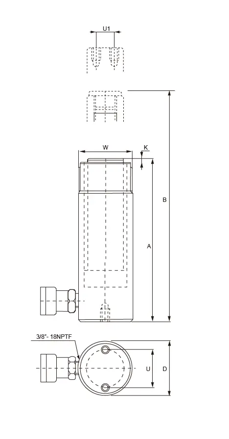 single acting hydraulic cylinder diagram